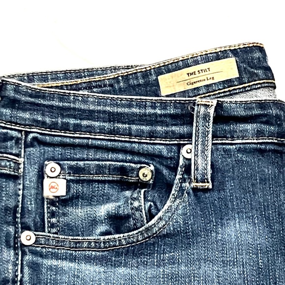 AG The Stilt Cigarette Jeans Size 29 Medium Blue Wash - Picture 3 of 4